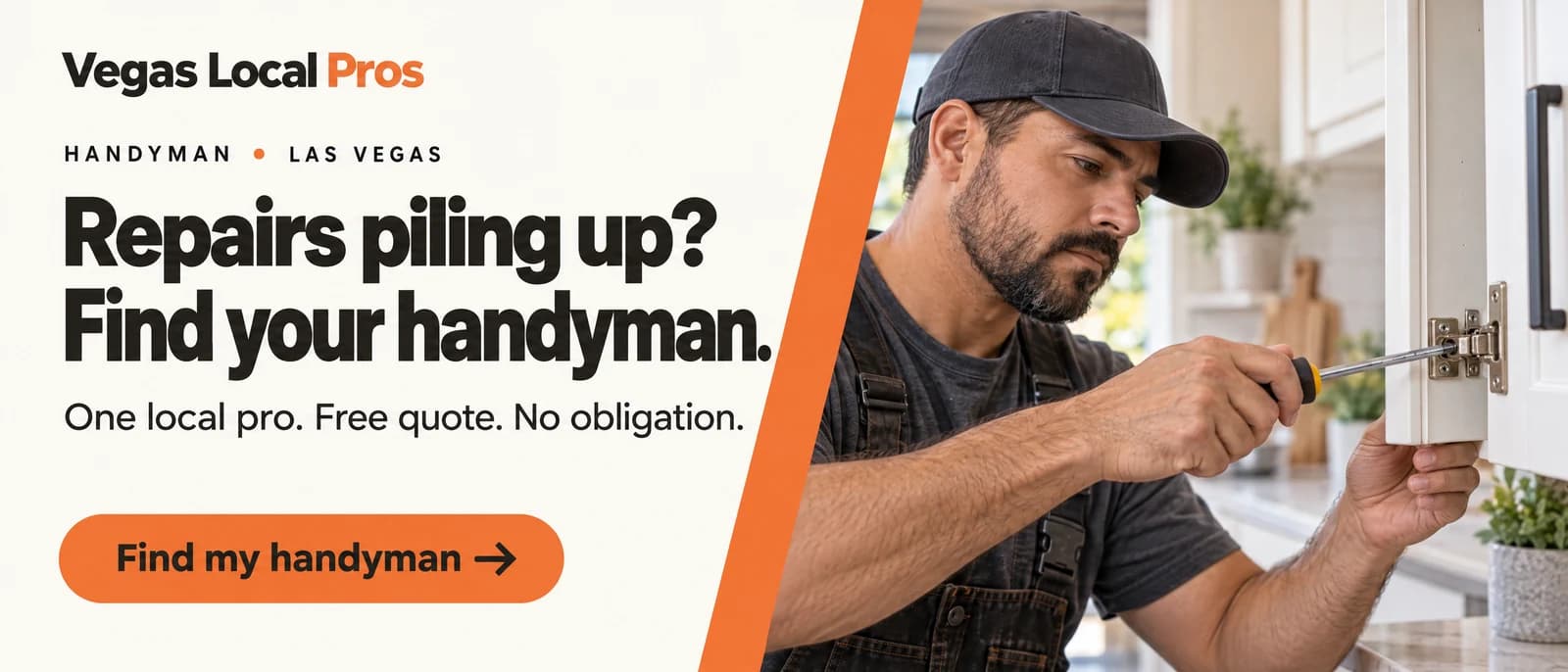 Handyman in Las Vegas — one local pro, free quote, no obligation
